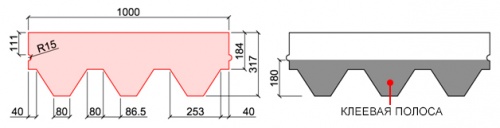Гибкая черепица Icopal   Plano Natur  красный