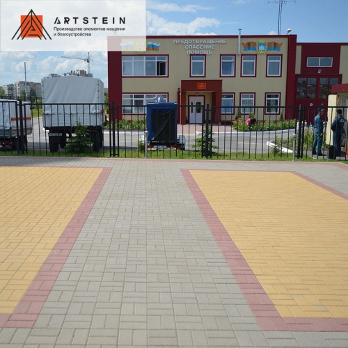 Плитка тротуарная ArtStein Прямоугольник желтый, Нейтив 1.П4 100*200*40мм